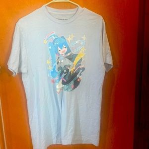 Hatsune Miku turquoise Medium shirt only worn a few times.